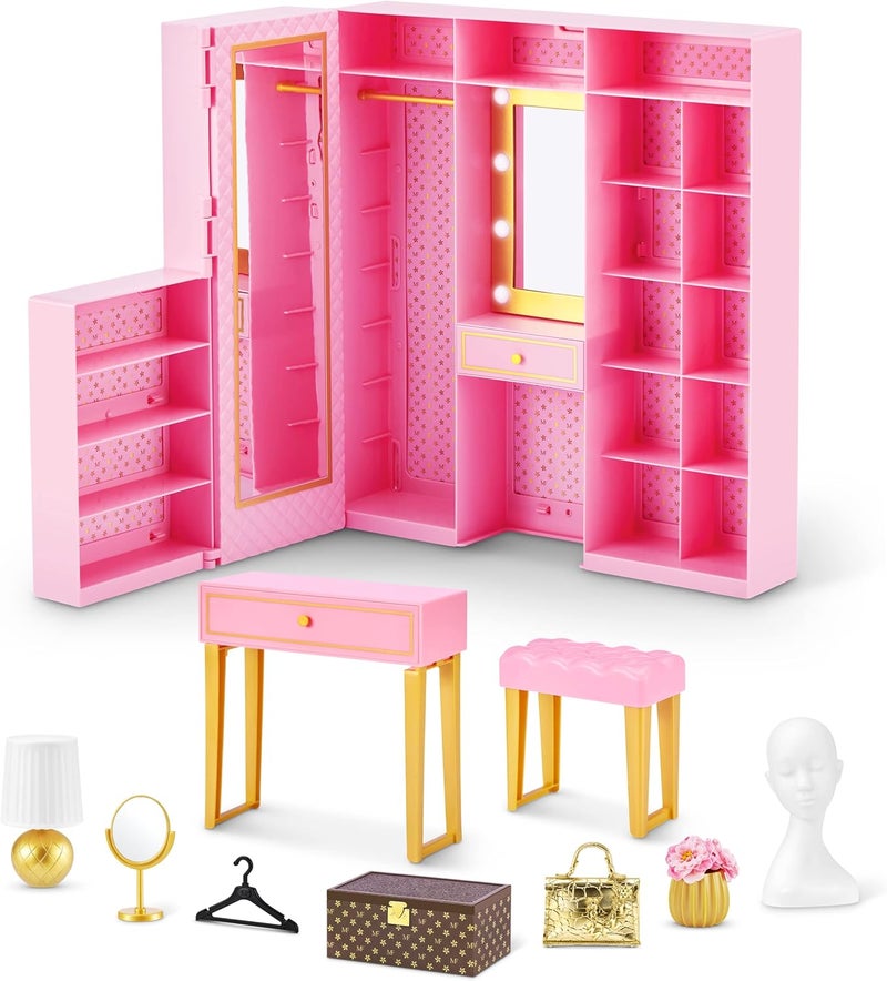 Mini Brands Mini Fashion Dream Wardrobe by ZURU with Exclusive Metallic Mini Fashion Bag and 25+ Storage Areas to Hold Doll Accessories Gift - Image 3